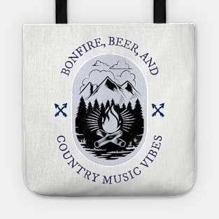 Bonfire, Beer, and Country Music Vibes Tote