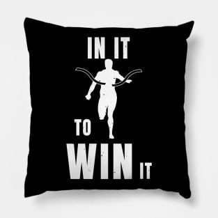 Sprinter In It To Win It Athlete Gift Pillow