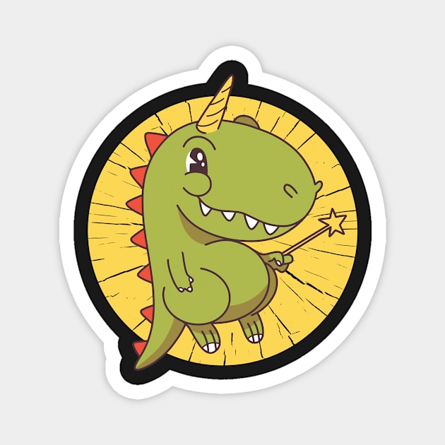 T-Rex unicorn gift idea Magnet by Shadowbyte91