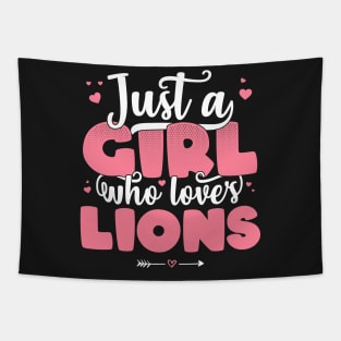 Just A Girl Who Loves Lions - Cute Lion lover gift product Tapestry