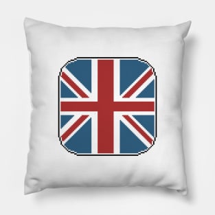 united kingdom flag pixel art Pillow