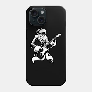 Santa Claus Rock and Roll Guitar Player Phone Case