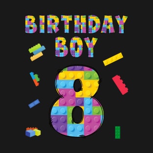 8th Happy Birthday Boy Gift T-Shirt