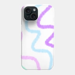 Colorful stripes retro curves art Phone Case