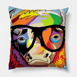 Hipster Bison Pillow