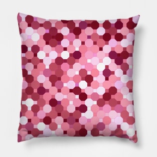 Shades of Peach Pink Hexagons Pillow
