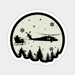 UH-60 Blackhawk Pulling Santa's Sleigh Magnet