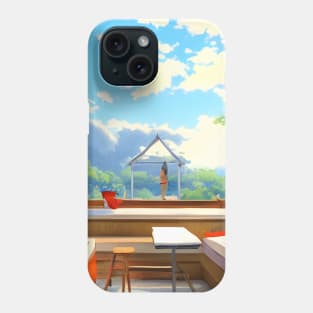 Dreamy Sky Tropical Vacation Chilling in Outer World Relax Day Phone Case