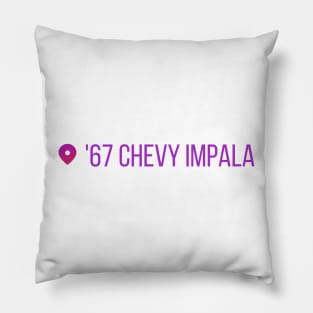 '67 chevy impala instagram position supernatural Pillow