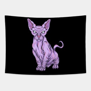 Pastel Goth Sphynx Cat Breeders - Kitty Vaporwave Tapestry