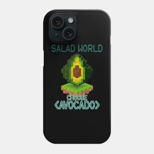 Salad World Choose Avocado Cool Avocado Gamer Level Phone Case