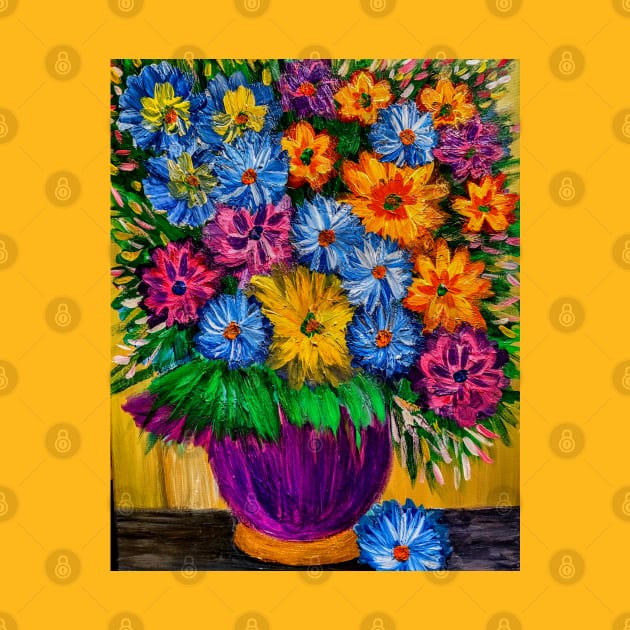 Fun and colorful abstract flowers by kkartwork