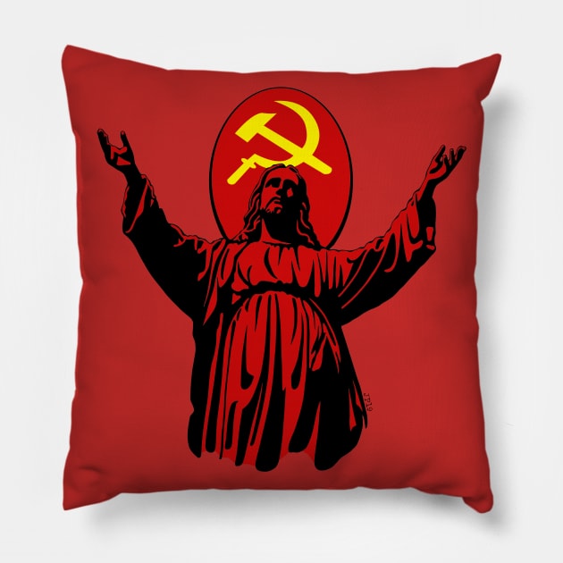 Commie Jesus Pillow by artpirate