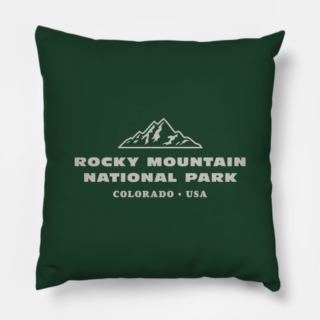 Rocky Mountain National Park - Colorado USA Pillow by Modern Evolution