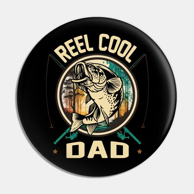 Reel Cool Dad Fishing Gift Pin by ryanjaycruz