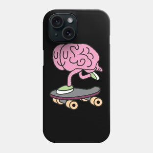 Brain Skateboarding - Funny Sarcastic Doodle Phone Case