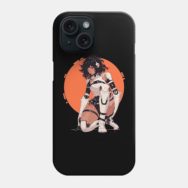 Futuristic Cyborg Robot Girl Phone Case by Vlaa