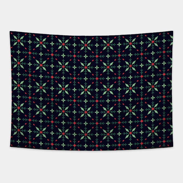 Merry Christmas, Christmas Ornament Tapestry by faiqawaheed