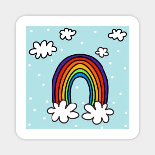 I believe in pretty rainbows Magnet