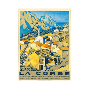 La Corse - Corsica: Vintage French Travel Poster Design T-Shirt