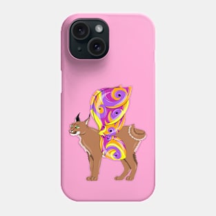 Caracal with wings Phone Case