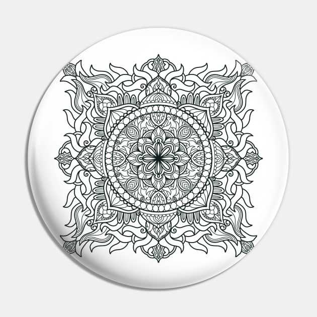 peaceful mandala Pin by Think Beyond Color