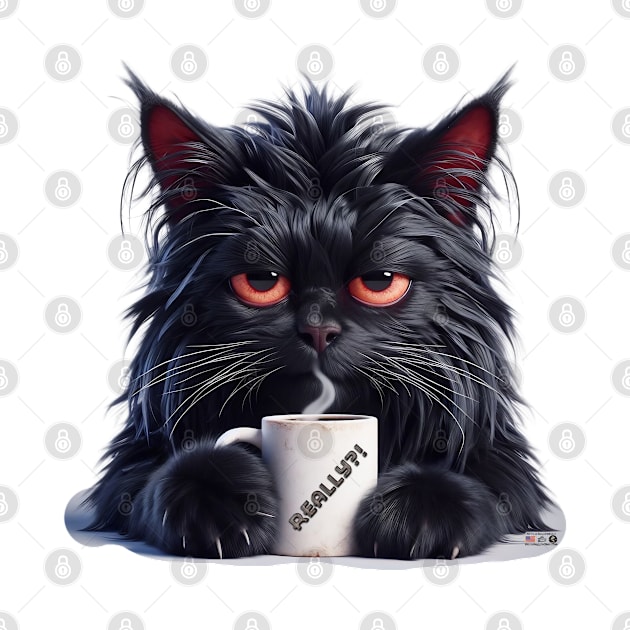 Really?! Coffee Cat by focusln by Darn Doggie Club by focusln