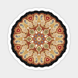 Colored and golden round pattern Magnet