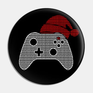 Gaming Controller Christmas with Wool Knitting Design Pin