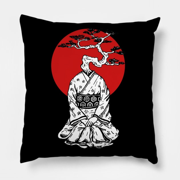 Bonsai Geisha Pillow by Luke Gray