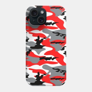 Red and black Camo pattern Camouflage Phone Case