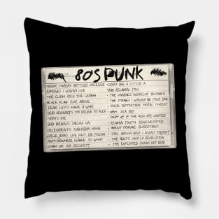 80's Punk Mixed Tape Cassette Pillow