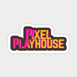Pixel Playhouse Multicolor Logo Magnet