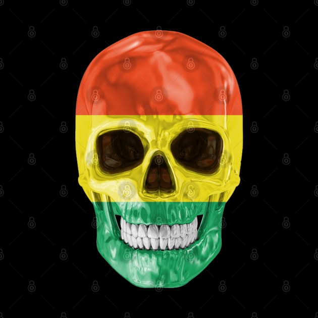 Bolivia Flag Skull - Gift for Bolivian With Roots From Bolivia by Country Flags