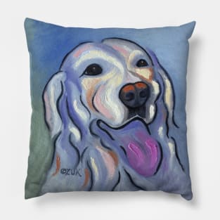 Yellow Labrador Retriever Abstract Pillow