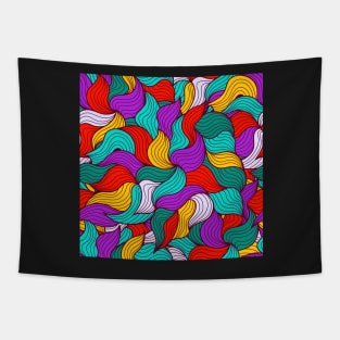 Rainbow Waves Tapestry