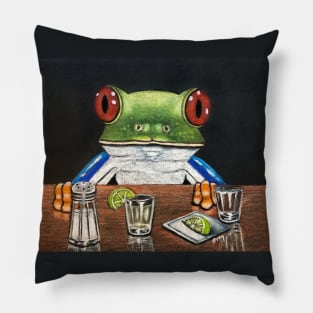 "Tequila Frog" - Frogs After Five collection Pillow