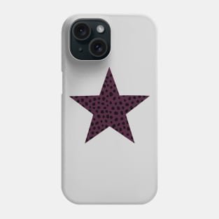 Dark Burgundy Dalmatian Print, Spotty Polka Dot Phone Case