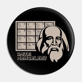 Dmitri Mendeleev And His Periodic Table Of Elements Pin