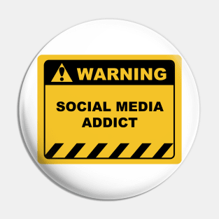 Funny Human Warning Label / Sign SOCIAL MEDIA ADDICT Sayings Sarcasm Humor Quotes Pin