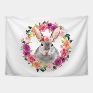 Adorable Floral Bunny Rabbit T-Shirts & Accessories for Bunny and Rabbit Lovers Gift Tapestry