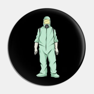 Hazmat Suit Radiation Zombie Disease Outbreak Pin