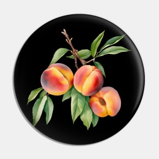 Peaches Boho Summer Fruits Pin