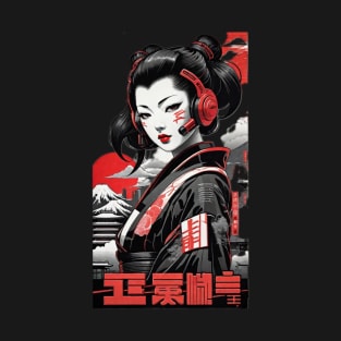 Futuristic Japanese Girl Style T-Shirt