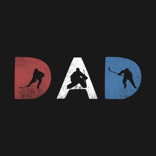 Ice Hockey Dad Retro Father Perfect for Dads Vintage T-Shirt