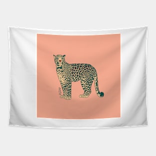 Leopard - Peach Tapestry