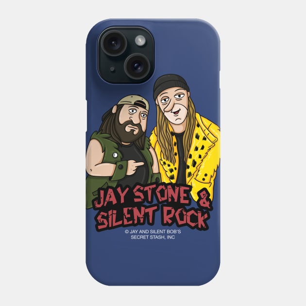 Jay Stone & Silent Rock Phone Case by Moe Tees
