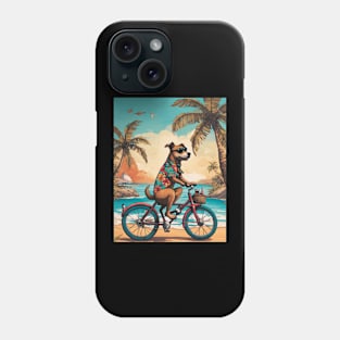 dog playing bike Phone Case