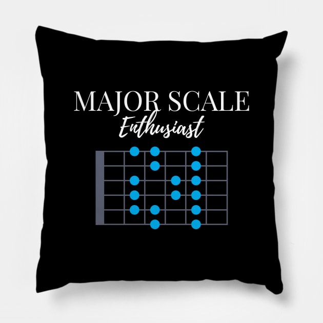 Major Scale Enthusiast Dark Theme Pillow by nightsworthy