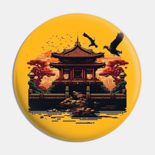 Forbidden City Pixel Art Pin